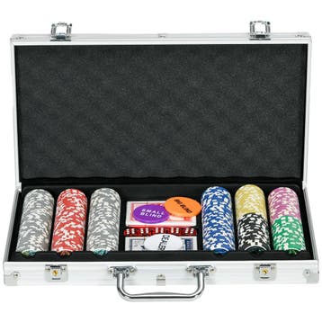 TRUUSK Pokerkoffer Set 300 Chips 11,5g Met Slot - Compleet P, Verzenden, Nieuw