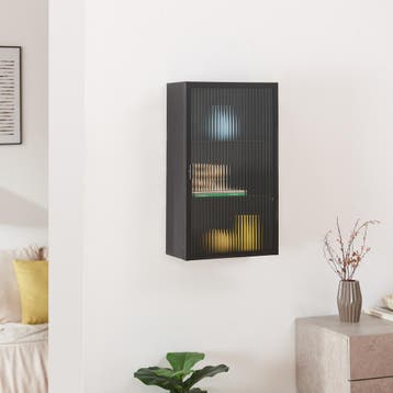 Wandkast Zundert 60x35x15 cm zwart [en.casa], Verzenden, Nieuw