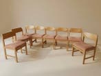 Stoel - Hout - Een vintage-set van acht stoelen., Antiek en Kunst, Kunst | Designobjecten
