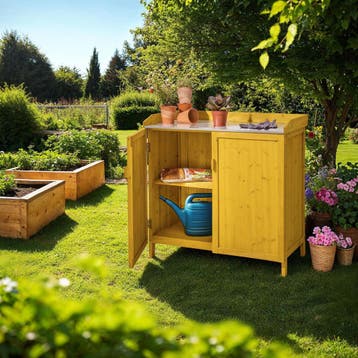 Planten tafel Vita met onderkast - bruin, Tuin en Terras, Verzenden, Nieuw
