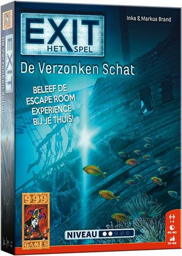 EXIT - De Verzonken Schat | 999 Games - Gezelschapsspellen, Verzenden, Nieuw