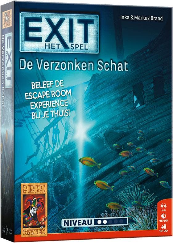 EXIT - De Verzonken Schat | 999 Games - Gezelschapsspellen, Hobby en Vrije tijd, Gezelschapsspellen | Bordspellen, Nieuw, Verzenden