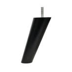 Zwart schuin beuken kastpootje bankpootje 130x50mm, Ophalen of Verzenden, Nieuw