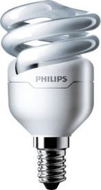 Philips Tornado spaarlamp 8W E14, Minder dan 30 watt, Verzenden, E14 (klein), Nieuw
