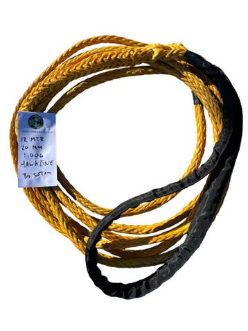 Hawk-Line Touw HMPE 12 MTR 20 MM 30TON 1 bekleed Oog moor..., Verzenden, Nieuw