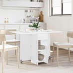 vidaXL Eettafel 115 x 70 x 75 cm Bewerkt hout Wit, Huis en Inrichting, Tafels | Eettafels, Verzenden, Nieuw
