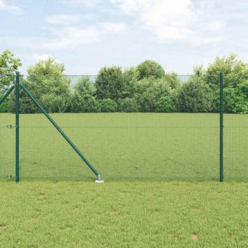 vidaXL gelast draadhek met grondpennen 10 x 1,4 m, Verzenden, Nieuw, IJzer