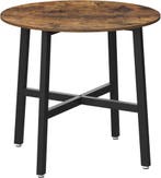 Hoppa! KDT080B01 Ronde Keukentafel - Bruin van €89 voor €29, Ophalen of Verzenden, Nieuw, Rond, Overige materialen