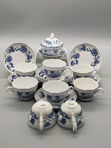 Koffieservies - Kahla Zwiebelmuster Porzellan Kaffeeservice