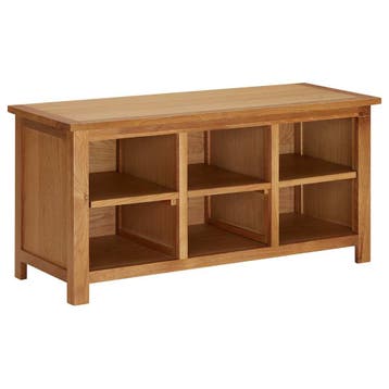vidaXL Schoenenrek 90x37x45 cm massief eikenhout, Verzenden, Nieuw