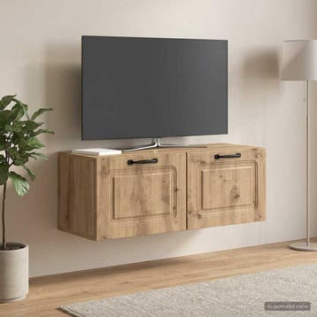 vidaXL Wandbeugel TV-kast 78,5 x 31 x 30 cm Artisanaal eiken, Minder dan 50 cm, Verzenden, Nieuw, Minder dan 100 cm