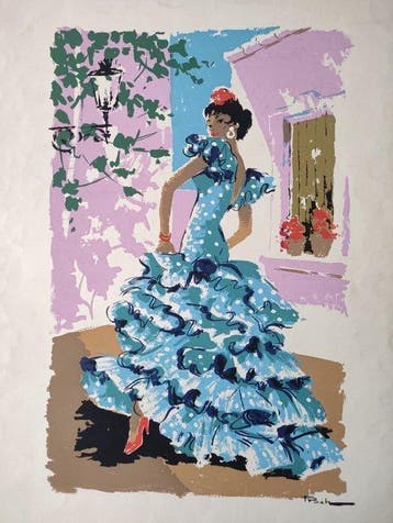 F. Poch - Danseuse de flamenco - Jaren 1970