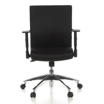 Bureaustoel | Met Armleuning | Stof | Zwart/Zwart |, Verzenden, Nieuw