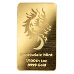 1/100oz - Goud .999 - 2024 1/100 oz 9999 Fine Gold Bar