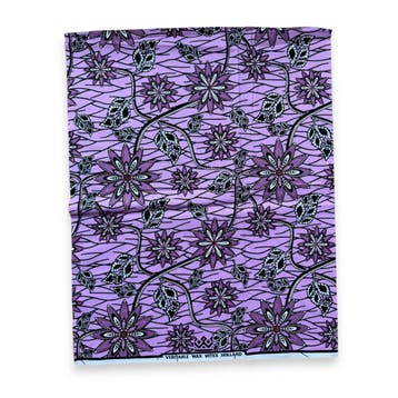 Fat Quarter Afrikaanse Wax Print Stof - Paars FTQ 8713 - Qui, Ophalen of Verzenden, Nieuw