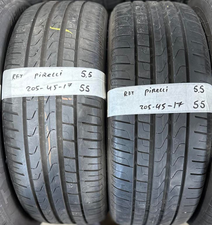 2x 205-45-17 Pirelli RFT Zomer 2x5.5mm €55 PerBand 205 45 17, Auto-onderdelen, Banden en Velgen, 17 inch, Zomerbanden, 205 mm