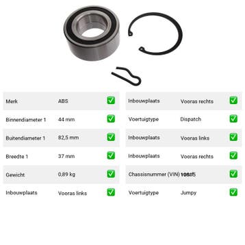 Wiellager FIAT Scudo 1.9 TD (220) Van 1996-02 tot 2006-12 -, Verzenden, Nieuw, Fiat