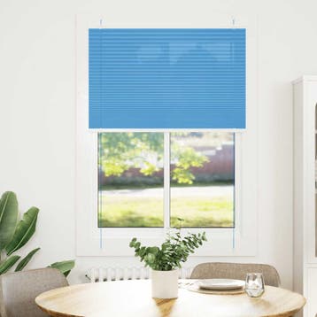 vidaXL Plissé rolgordijn 90x150 cm stofbreedte 89,4 cm, Huis en Inrichting, Verzenden, Nieuw, Blauw