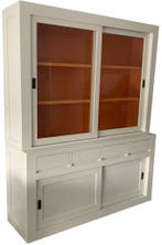 Buffetkast parelwit - oranje design soft close 180cm, Ophalen of Verzenden, Nieuw