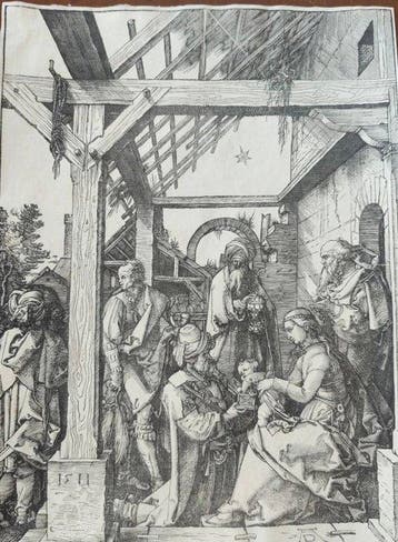 Albrecht Dürer (1471-1528), after - The adoration of the