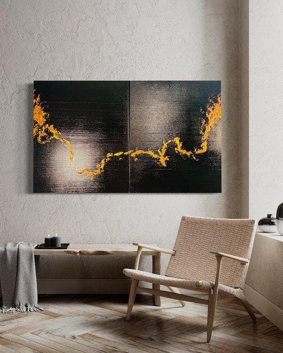 Ronan Martin - Out of Gold - XL - NO RESERVE PRICE, Antiek en Kunst, Kunst | Schilderijen | Modern