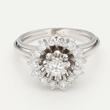 Ring - 18 karaat Witgoud Diamant (Natuurlijk), Nieuw