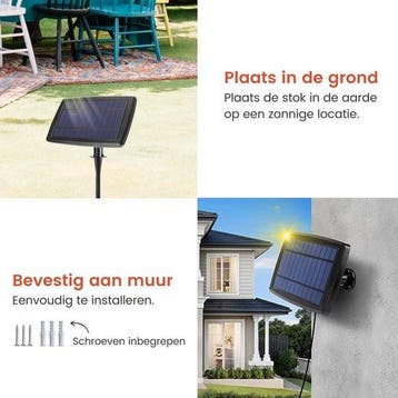2dekans | Partizzle 15m Waterdicht Lichtsnoer op Zonne, Ophalen of Verzenden, Zo goed als nieuw