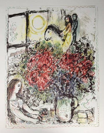 Marc Chagall (1887-1985) - Bouquet Rouge