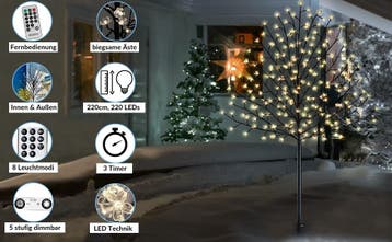 Kersenbloesemboom Warm wit 220cm 220 LEDs (Voor in Huis), Verzenden, Nieuw