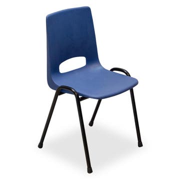 Kantinestoel Sit - Blauw - Zwart, Huis en Inrichting, Stoelen, Ophalen of Verzenden, Nieuw