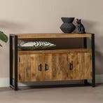 Dressoir Mangohout Britt 140 3 Deuren, Verzenden, Nieuw, Overige houtsoorten, Industriële meubels