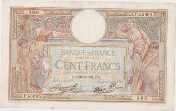 France Frankreich F 25/02 100 Francs Luc Olivier Merson 3..., Postzegels en Munten, Bankbiljetten | Europa | Niet-Eurobiljetten