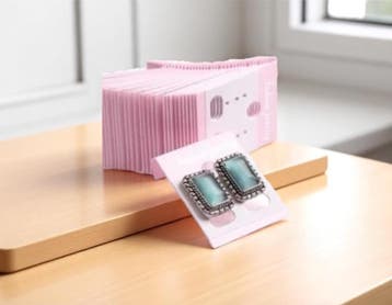 50 x Plastic kaartjes voor oorbellen – roze – ca. 30 x 4, Ophalen of Verzenden, Nieuw, Overige typen