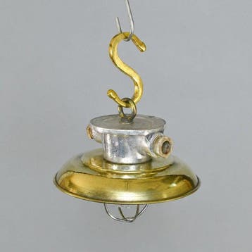 Wandlamp - Messing, Glas - Industrieel kooi-lamp