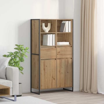 vidaXL Dressoir Ambachtelijk eiken 81 x 36 x 150.5 cm, Verzenden, Nieuw, Overige houtsoorten, Minder dan 50 cm