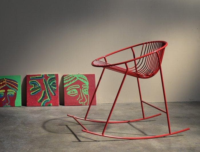 Equilibri-furniture - Viewport - Schommelstoel - Shell -, Antiek en Kunst, Kunst | Designobjecten