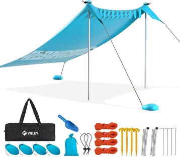 Camping Zonnetent 2,4m | UV-bescherming | Laatste Stuk!, Ophalen of Verzenden, Nieuw, Tot en met 3