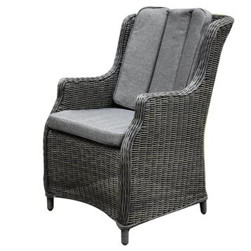 Darwin deluxe premium  dining tuinstoel antraciet, Tuin en Terras, Ophalen of Verzenden, Nieuw, Wicker