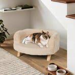 Teddy rib huisdierenfauteuil - taupe - 58 x 46 x 33 cm, Verzenden, Nieuw