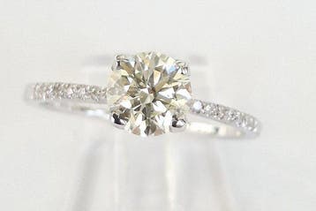 Verlovingsring - 18 karaat Witgoud - 0.99ct. tw. Diamant