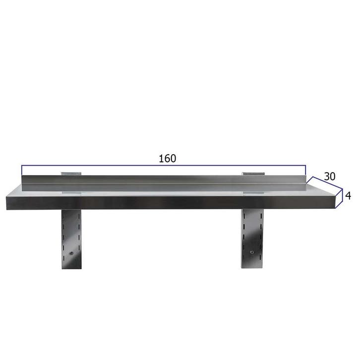 HCB Wandschap - 160 x 30 cm - RVS, Zakelijke goederen, Horeca | Keukenapparatuur, Nieuw in verpakking, Overige typen, Verzenden