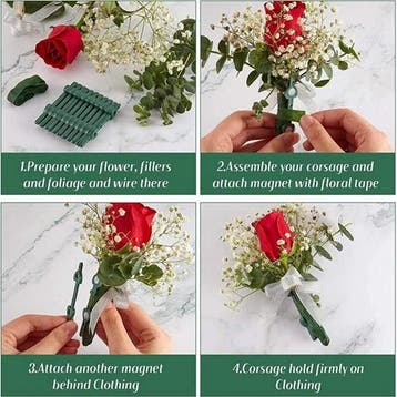 Pinclip magneet voor herencorsage Magnetic 2-delig per set, Ophalen of Verzenden, Nieuw