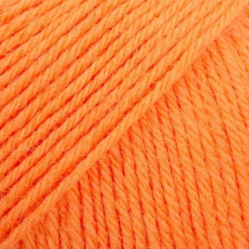 DROPS Fabel Uni Colour - 119 elektrisch oranje - Wol Garen, Ophalen of Verzenden, Nieuw