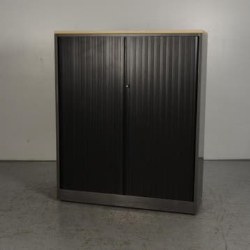Roldeurkast Ahrend - Antraciet - 144 x 120 cm - Ahorn, Huis en Inrichting, Ophalen of Verzenden, Nieuw