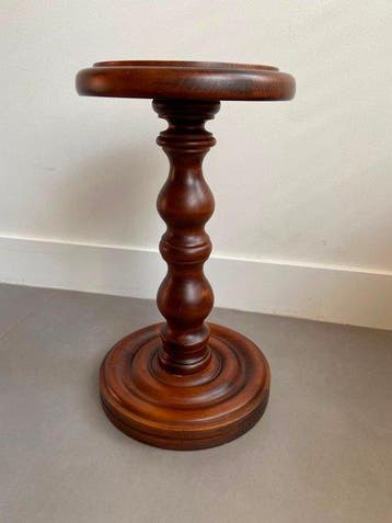 Plantentafel - hard hout - Mid Century plantenzuil