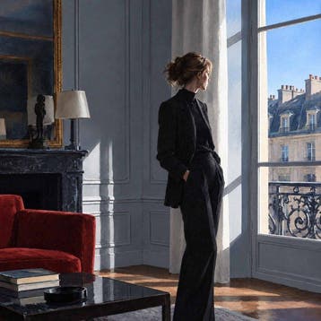 Le Yack - Afternoon Suit, Paris Window - Hand signed, Antiek en Kunst