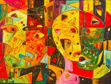 Nguyn V.L (1993) - Dialogue 60 80 cm - No Reserve