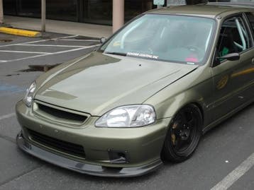 PU Design Voorlip GV Style Honda Civic Facelift 1999-2001, Honda, Voor, Nieuw, Ophalen of Verzenden
