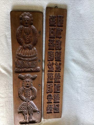 Plank (2) - Hout - Twee speculaasplanken, Antiek en Kunst