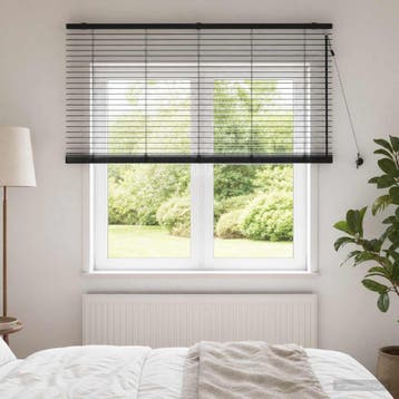 vidaXL Venetiaanse jaloezie Zwart 130 x 130 cm 35 mm, Verzenden, Nieuw, Zwart